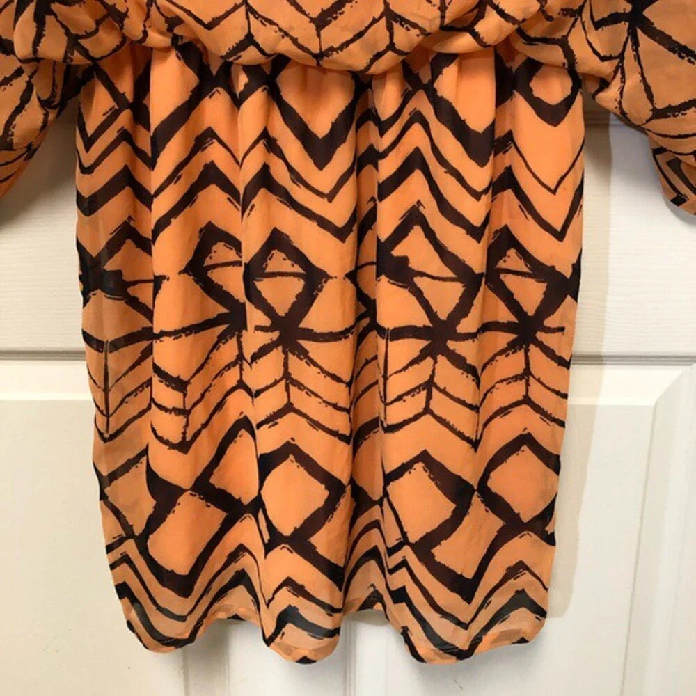 Hello Miss Chiffon Chevron See-Through Dress